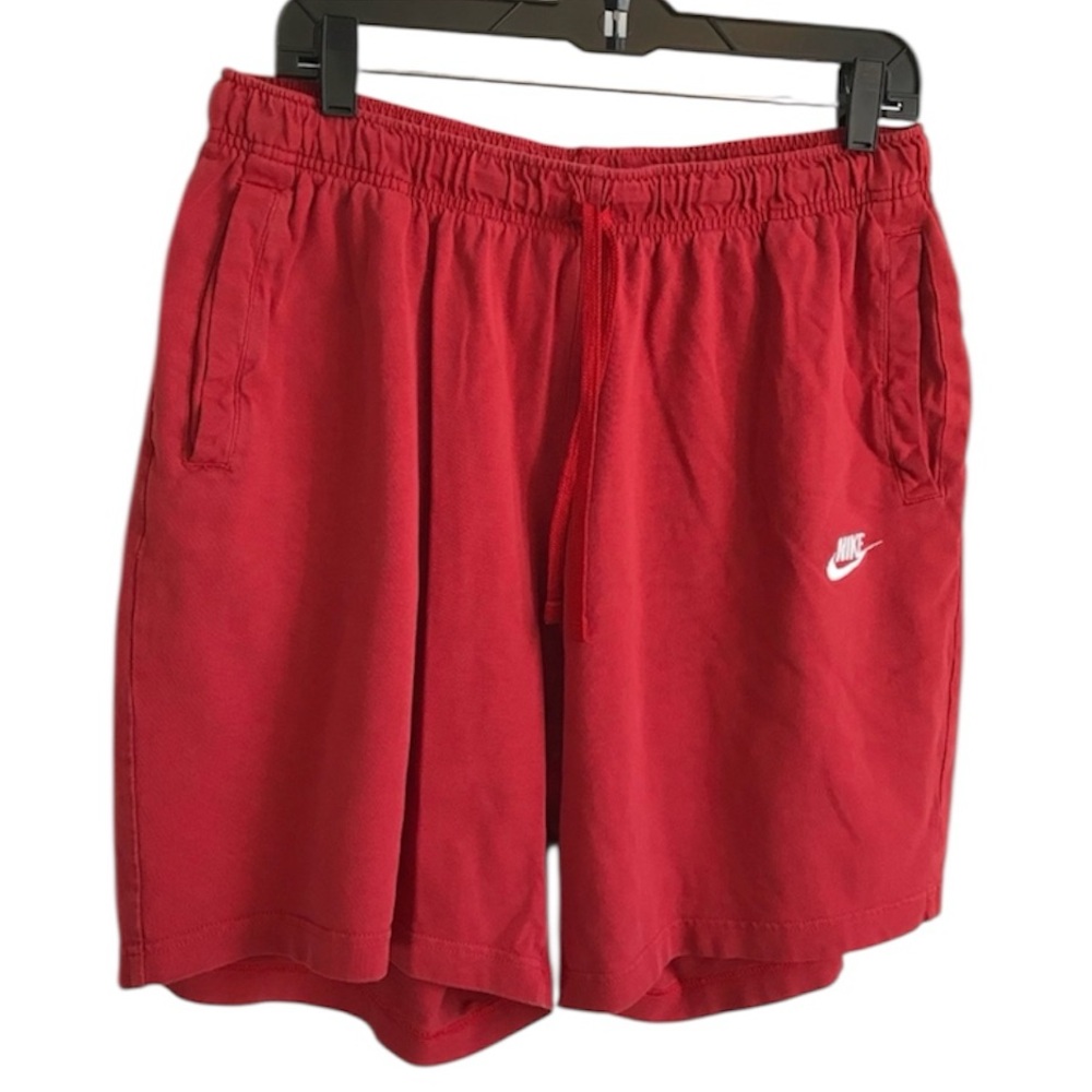 NIKE Men's XL Red Casual Athletic Sports Drawstring Fleece Shorts w/pockets GUC - Picture 10 of 14
